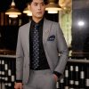 vest nam màu ghi tối mới sang trọng