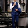 vest nam màu xanh caro kẻ chìm 844