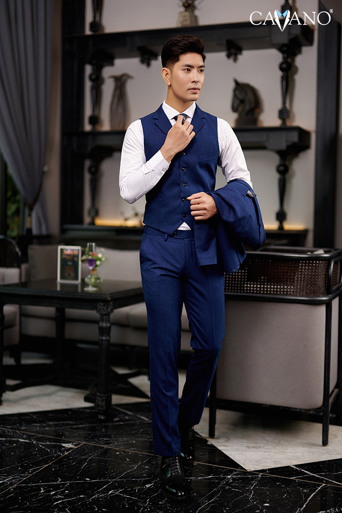 vest-nam-mau-xanh-caro-ke-chim-844 vest nam màu xanh caro kẻ chìm 844