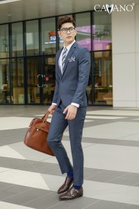 vest nam gray vân xước cao cấp 607