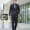 vest nam màu đen xước cao cấp 853