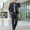 vest nam màu đen xước cao cấp 853