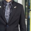 vest nam màu đen xước cao cấp 853
