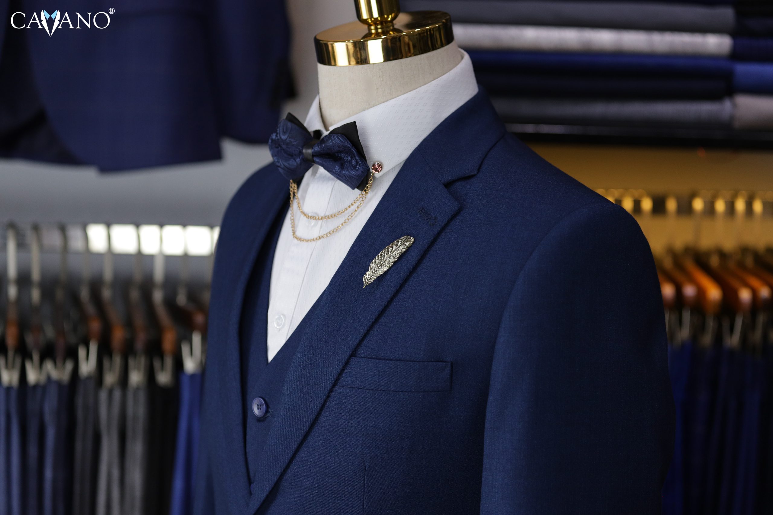 Vest nam màu xanh navy 874
