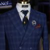 Vest nam xanh navy họa tiết