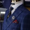 Vest nam xanh navy họa tiết